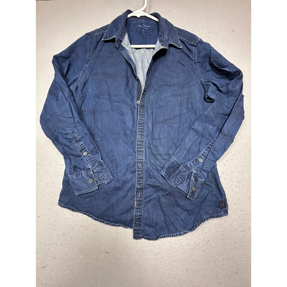 Calvin Klein Jeans Shirt Denim Indigo Blue Medium Mens